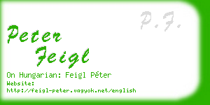 peter feigl business card